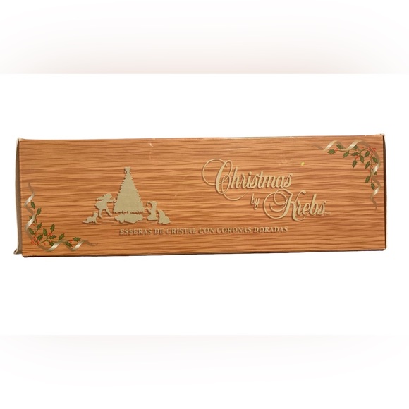 Vtg 90s Christmas By Krebs Blue Gold Glitter Nativity Holy Family Orname… - Picture 10 of 11